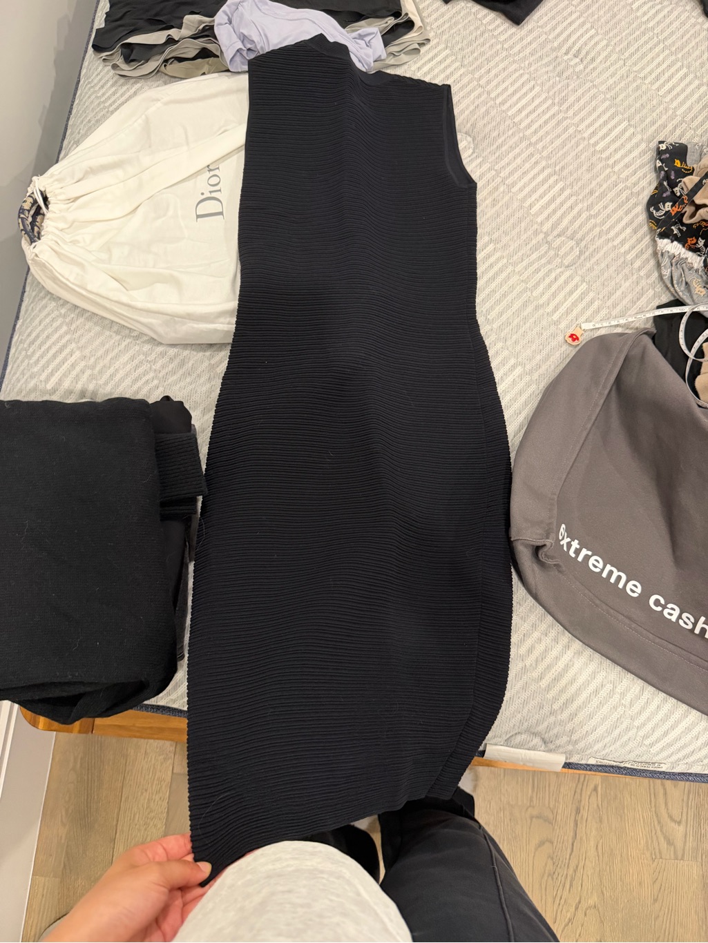 Alexander Wang Black Ribbed Dress